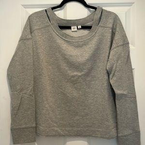 Gap grey sweatshirt with cutout detail